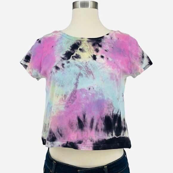 Anthro YAYA Nom de Plume Tie Dye Tulip Crop Tee - Picture 5 of 10